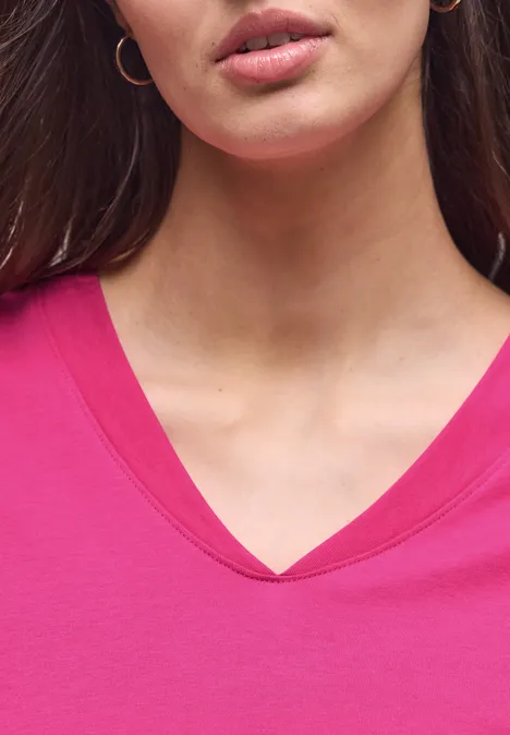 Chemise à épaules tombantes et col en V magenta dream Chemise à épaules tombantes et col en V magenta dream
