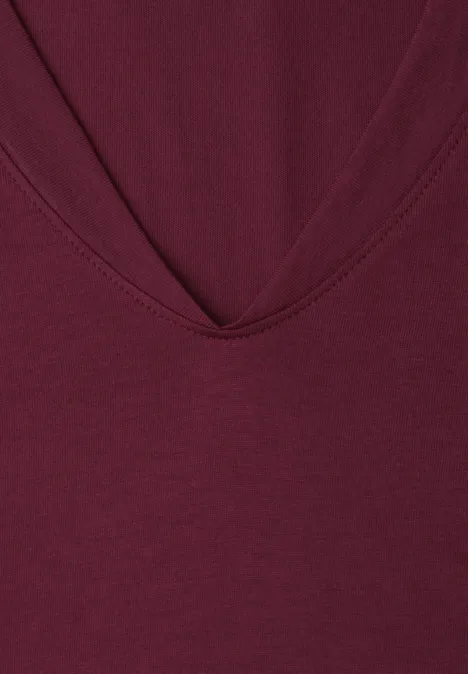 Chemise à épaules tombantes et col en V truffle red Chemise à épaules tombantes et col en V truffle red