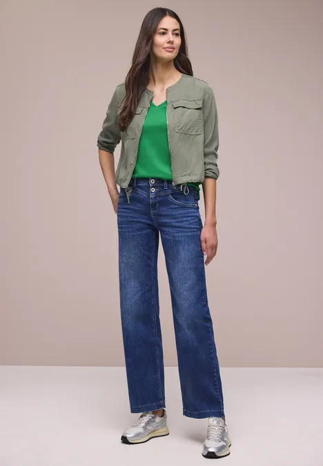 Chemise à épaules tombantes et col en V ever green Chemise à épaules tombantes et col en V ever green