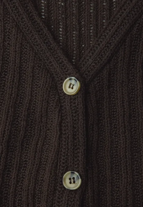 Gilet avec col en V et patte de boutonnage espresso brown Gilet avec col en V et patte de boutonnage espresso brown