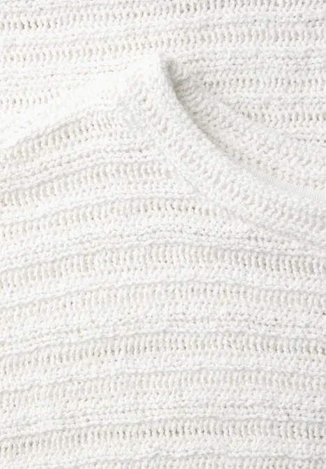 T-shirt à col rond et structure off white T-shirt à col rond et structure off white