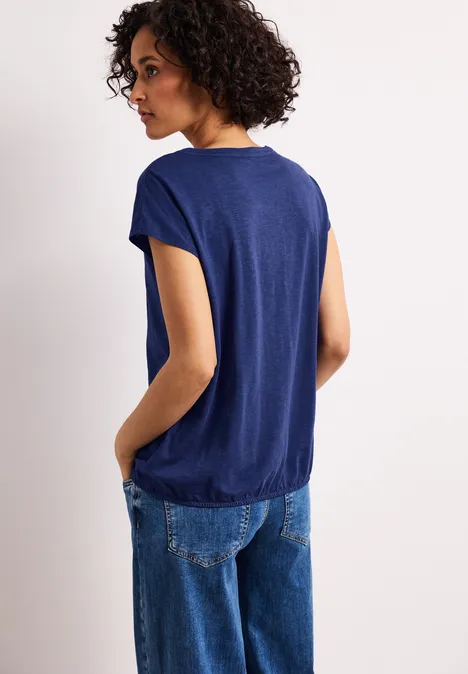 Dropped Shoulder Shirt mit Split Neck amparo blue