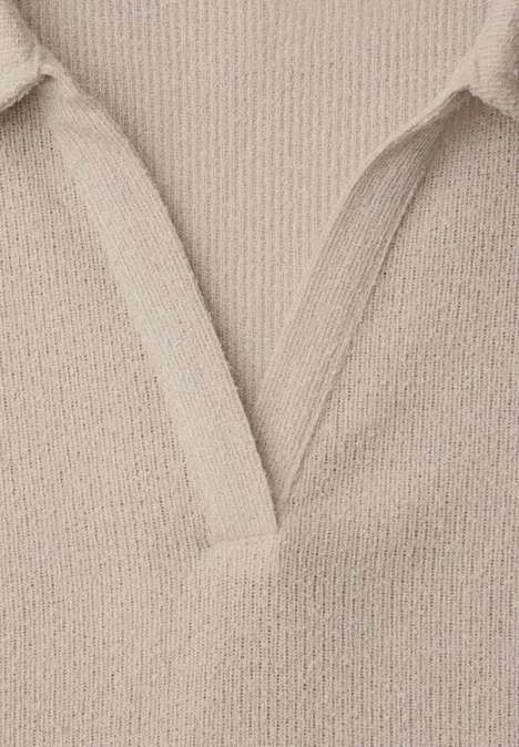 Polo à manches courtes en couleur unie clay sand Polo à manches courtes en couleur unie clay sand