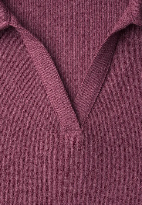 Polo à manches courtes en couleur unie dark clouded blush Polo à manches courtes en couleur unie dark clouded blush