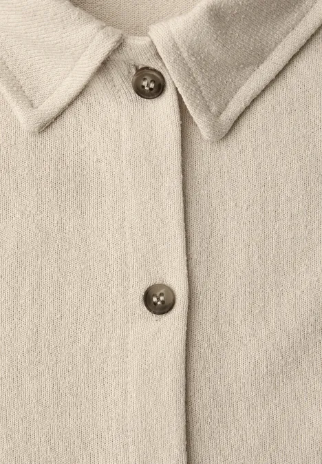 Kurzarm Shirt mit Knopfleiste moonstone sand