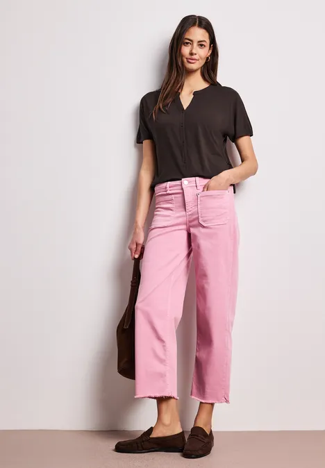 Shirt met overhangende schouders in tuniekstijl espresso brown