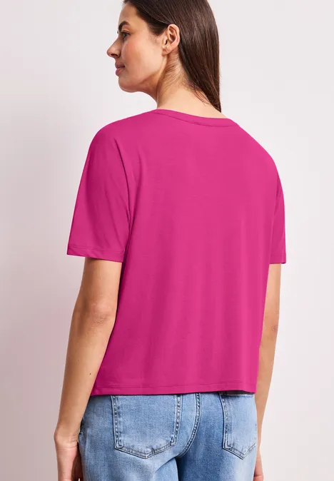 Chemise à épaules tombantes, style tunique magenta dream