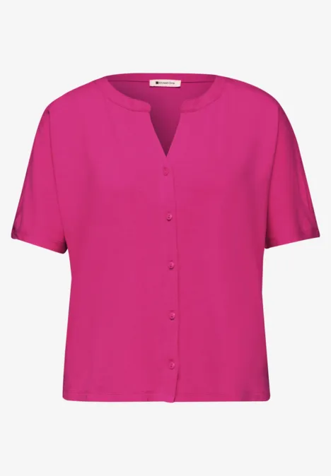 Chemise à épaules tombantes, style tunique magenta dream