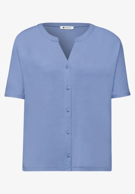 Chemise à épaules tombantes, style tunique drift blue Chemise à épaules tombantes, style tunique drift blue