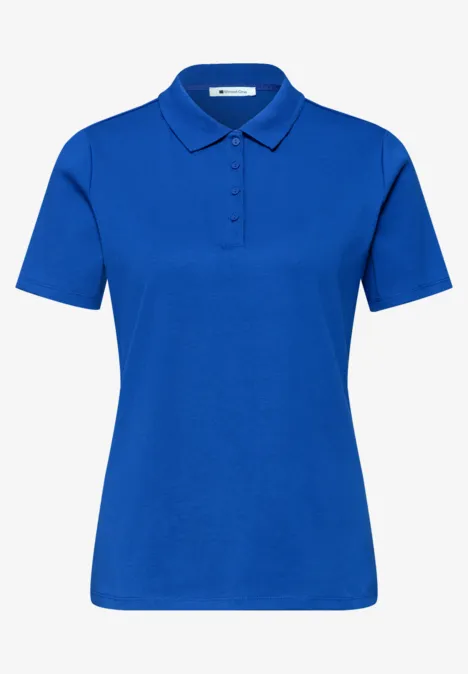 Kurzarm Poloshirt in Rippstruktur amparo blue Kurzarm Poloshirt in Rippstruktur amparo blue