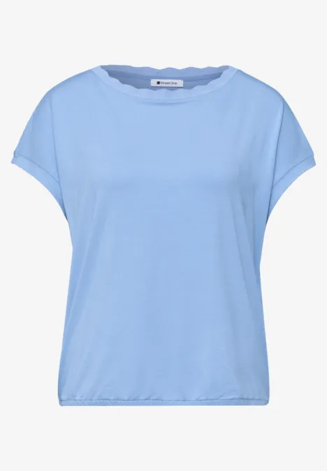 T-Shirt mit Rundhals und Deko-Tape drift blue T-Shirt mit Rundhals und Deko-Tape drift blue