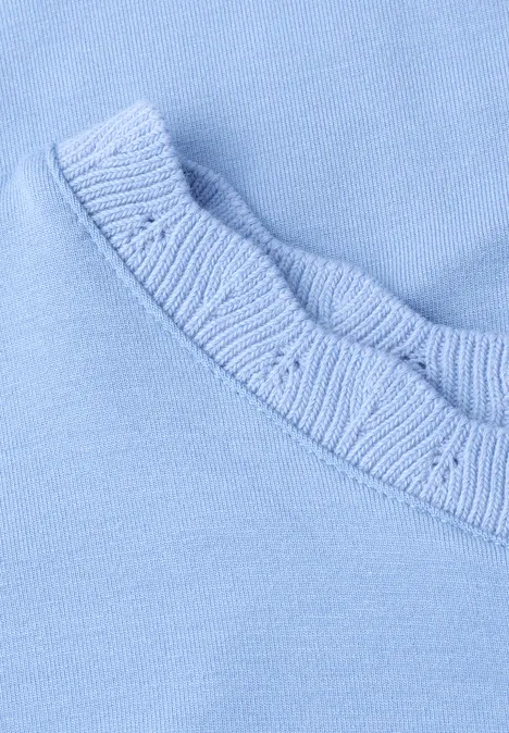 T-Shirt mit Rundhals und Deko-Tape drift blue T-Shirt mit Rundhals und Deko-Tape drift blue