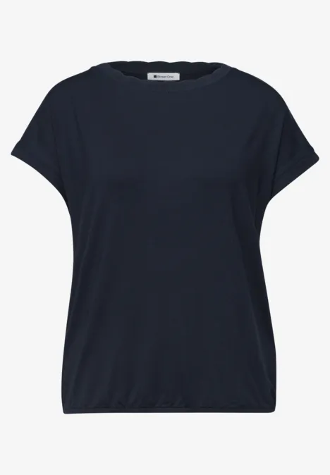 T-Shirt mit Rundhals und Deko-Tape shadowed navy T-Shirt mit Rundhals und Deko-Tape shadowed navy