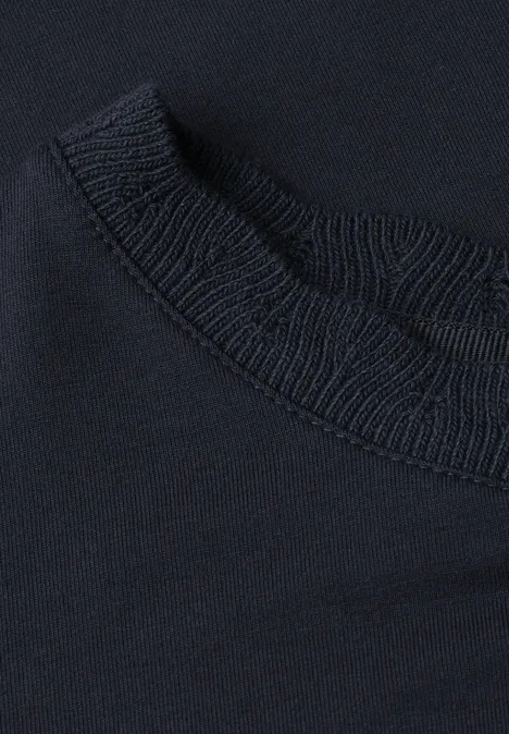 T-Shirt mit Rundhals und Deko-Tape shadowed navy T-Shirt mit Rundhals und Deko-Tape shadowed navy