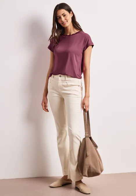 T-Shirt mit Rundhals und Deko-Tape dark clouded blush T-Shirt mit Rundhals und Deko-Tape dark clouded blush