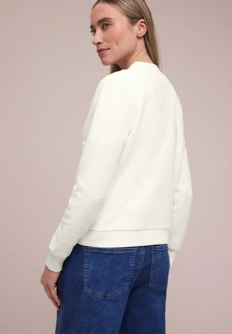 Blouson avec fermeture éclair et structure off white