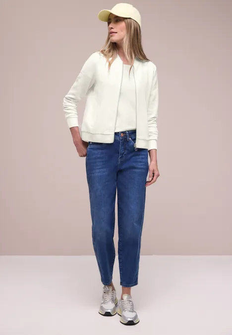 Blouson avec fermeture éclair et structure off white