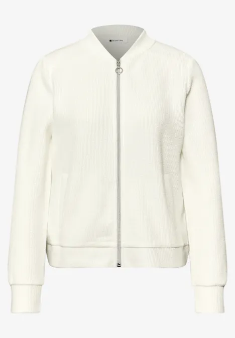 Blouson avec fermeture éclair et structure off white