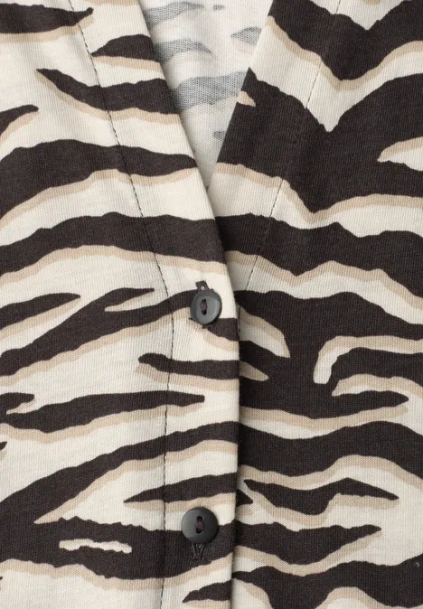 Dropped Shoulder Shirt im Blusen-Look espresso brown