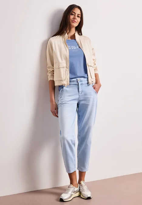 T-shirt basique à col rond avec imprimé drift blue T-shirt basique à col rond avec imprimé drift blue