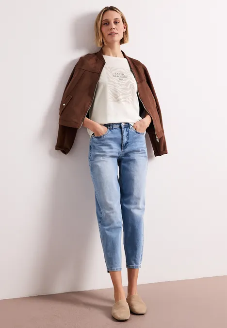 T-shirt dropped shoulder avec imprimé frontal off white