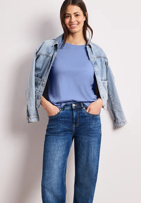 T-shirt à col rond avec détail de cœur drift blue T-shirt à col rond avec détail de cœur drift blue