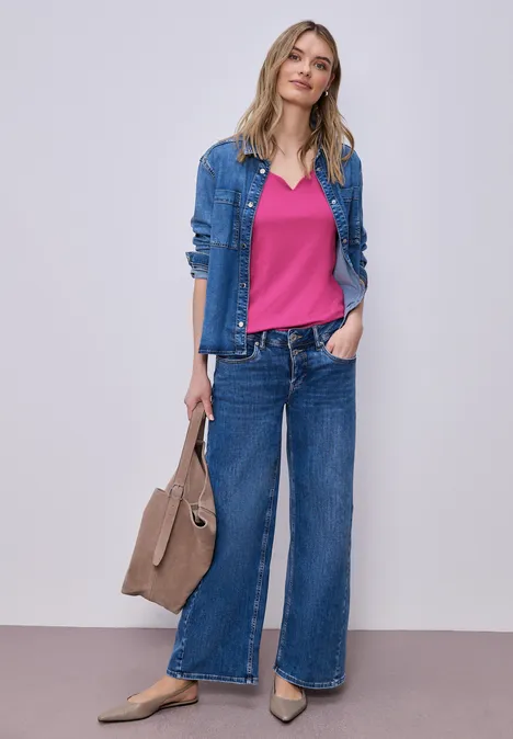 T-shirt à manches courtes avec encolure en cœur magenta dream T-shirt à manches courtes avec encolure en cœur magenta dream