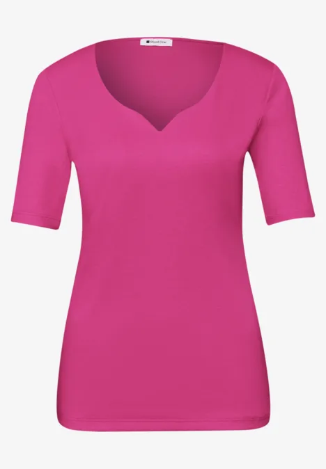 T-shirt à manches courtes avec encolure en cœur magenta dream T-shirt à manches courtes avec encolure en cœur magenta dream