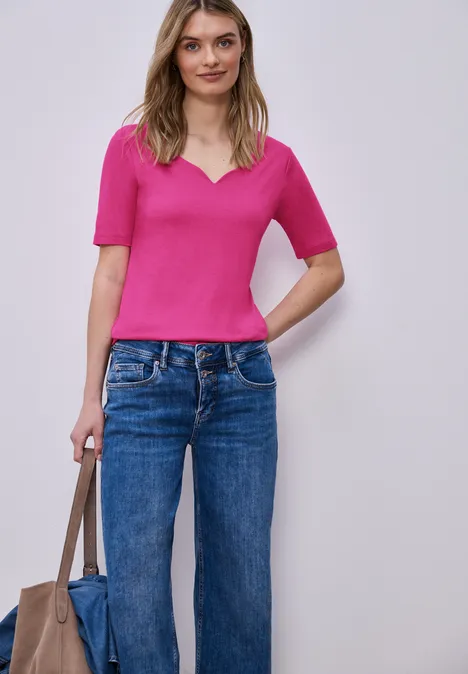 T-shirt à manches courtes avec encolure en cœur magenta dream T-shirt à manches courtes avec encolure en cœur magenta dream
