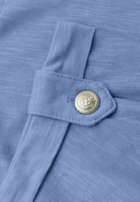 T-shirt à col rond avec détails de boutons drift blue T-shirt à col rond avec détails de boutons drift blue