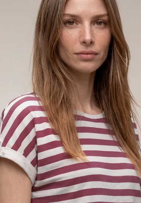 Chemise à rayures dropped shoulder dark clouded blush Chemise à rayures dropped shoulder dark clouded blush