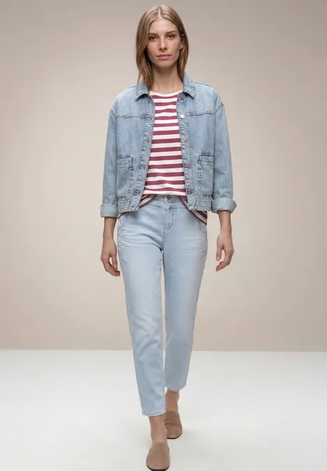 Chemise à rayures dropped shoulder dark clouded blush Chemise à rayures dropped shoulder dark clouded blush