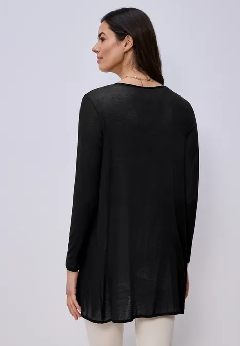 Langarm Jacke in offener Passform Black