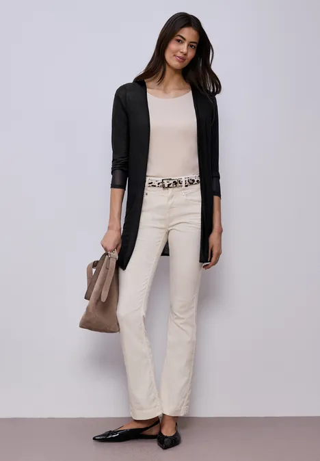 Langarm Jacke in offener Passform Black