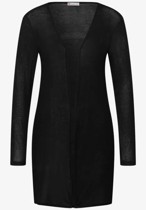 Langarm Jacke in offener Passform Black