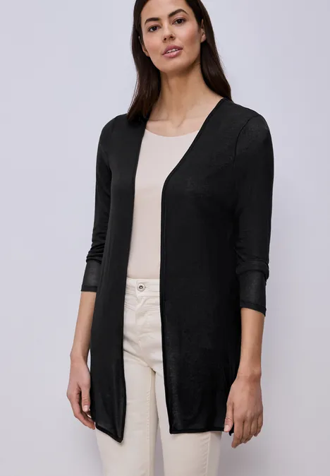 Langarm Jacke in offener Passform Black