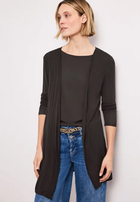 Veste à manches longues, coupe ouverte espresso brown