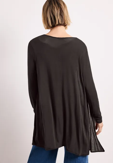 Veste à manches longues, coupe ouverte espresso brown