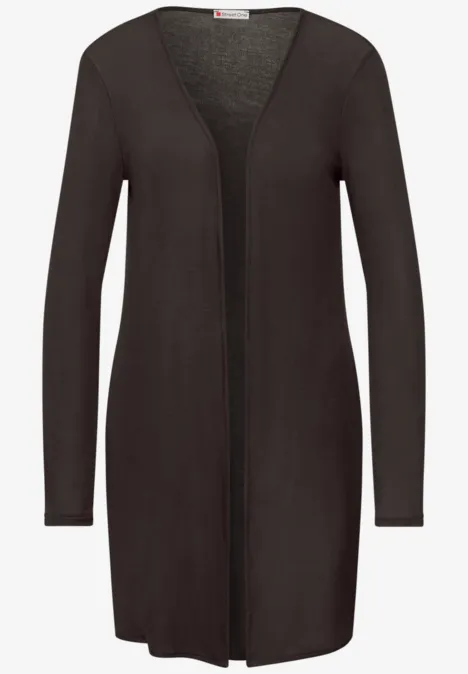 Veste à manches longues, coupe ouverte espresso brown