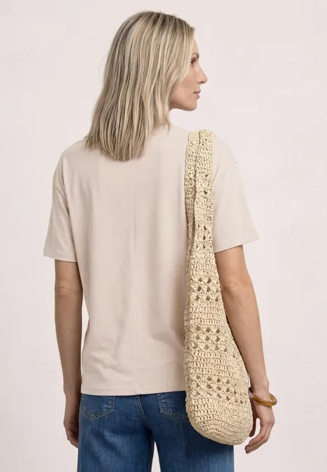 T-Shirt mit Rundhals und Print clay sand T-Shirt mit Rundhals und Print clay sand