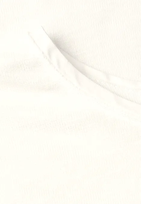 Kurzarm Shirt mit U-Boot-Ausschnitt off white Kurzarm Shirt mit U-Boot-Ausschnitt off white