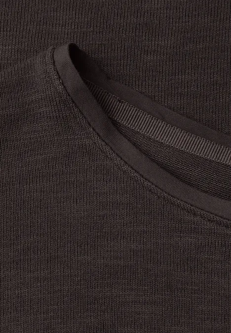 Kurzarm Shirt mit U-Boot-Ausschnitt espresso brown Kurzarm Shirt mit U-Boot-Ausschnitt espresso brown