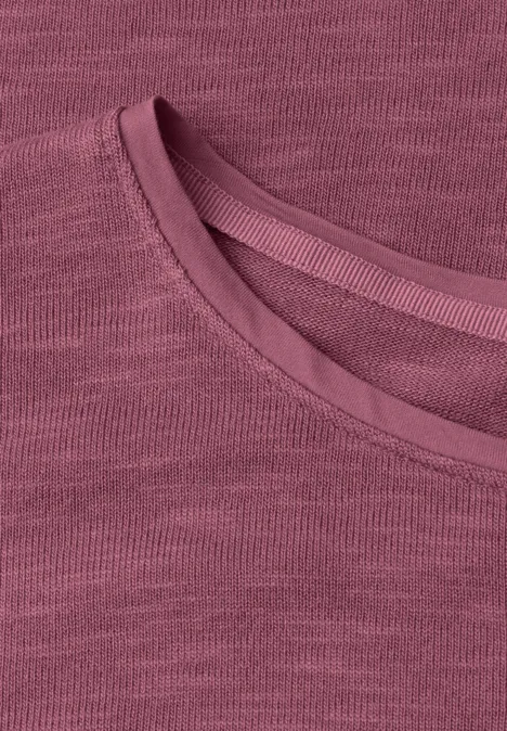 Kurzarm Shirt mit U-Boot-Ausschnitt dark clouded blush