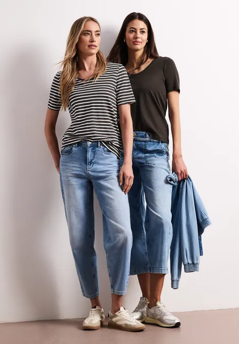 Shirt met ronde V-hals in een pak van 2 espresso brown Shirt met ronde V-hals in een pak van 2 espresso brown