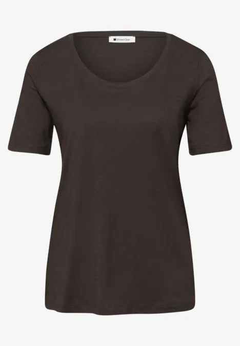 Shirt met ronde V-hals in een pak van 2 espresso brown Shirt met ronde V-hals in een pak van 2 espresso brown