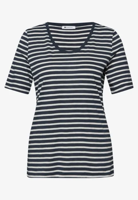 Shirt met ronde V-hals in een pak van 2 shadowed navy Shirt met ronde V-hals in een pak van 2 shadowed navy