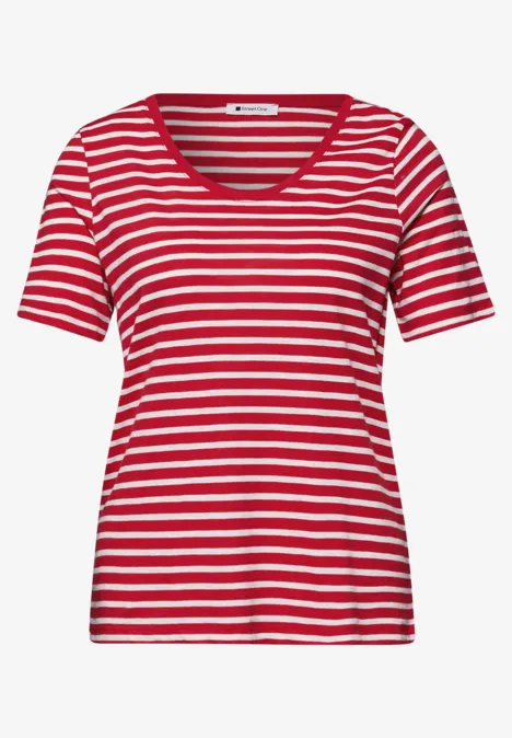 Lot de 2 T-shirts avec encolures arrondies en V salsa red