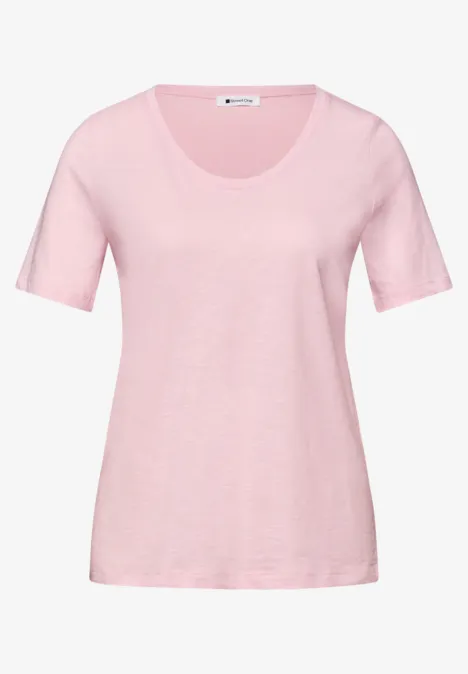 Lot de 2 T-shirts avec encolures arrondies en V minimal rose Lot de 2 T-shirts avec encolures arrondies en V minimal rose