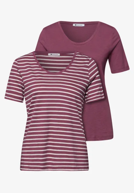 Lot de 2 T-shirts avec encolures arrondies en V dark clouded blush Lot de 2 T-shirts avec encolures arrondies en V dark clouded blush