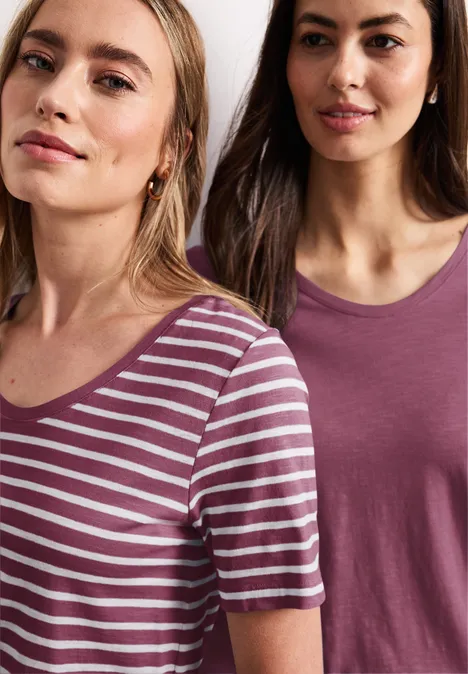 Lot de 2 T-shirts avec encolures arrondies en V dark clouded blush Lot de 2 T-shirts avec encolures arrondies en V dark clouded blush